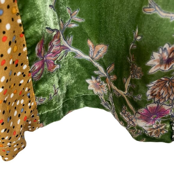 John Mark Mixed Print Button Up Tunic Shirt Boho Women 3X Long Roll Tab Sleeve - Picture 4 of 9